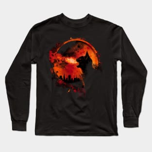 Catzilla Cat Rampage Begins Long Sleeve T-Shirt